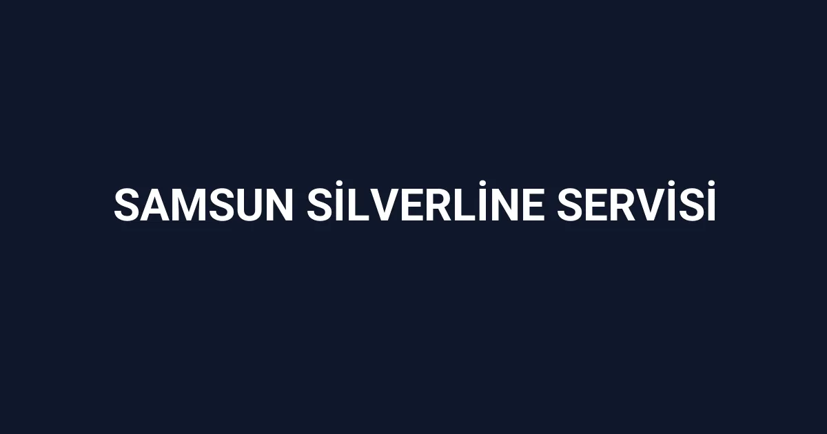 Samsun Silverline Servisi